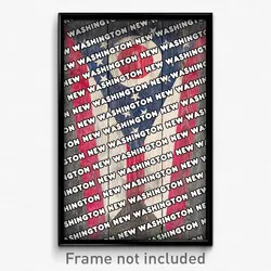 New Washington Ohio Poster (OH City Souvenir 11x17 Town Print)