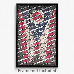 West Mansfield Ohio Poster (OH City Souvenir 11x17 Town Print)