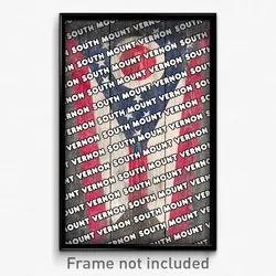South Mount Vernon Ohio Poster (OH City Souvenir 11x17 Town Print)