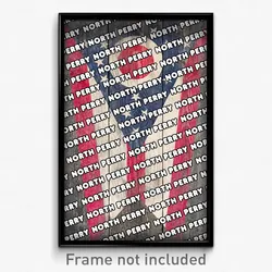 North Perry Ohio Poster (OH City Souvenir 11x17 Town Print)