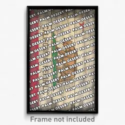 Palm Desert California Poster (CA City Souvenir 11x17 Town Print)