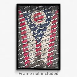 Hunting Valley Ohio Poster (OH City Souvenir 11x17 Town Print)