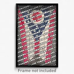 Lake Tomahawk Ohio Poster (OH City Souvenir 11x17 Town Print)