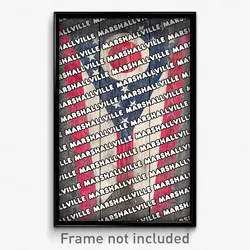 Marshallville Ohio Poster (OH City Souvenir 11x17 Town Print)