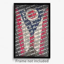 Ohio City Ohio Poster (OH City Souvenir 11x17 Town Print)