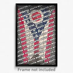 South Webster Ohio Poster (OH City Souvenir 11x17 Town Print)