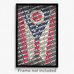 Belle Center Ohio Poster (OH City Souvenir 11x17 Town Print)