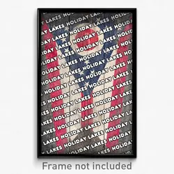 Holiday Lakes Ohio Poster (OH City Souvenir 11x17 Town Print)