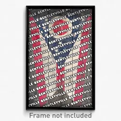 Bentleyville Ohio Poster (OH City Souvenir 11x17 Town Print)