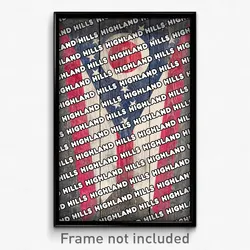 Highland Hills Ohio Poster (OH City Souvenir 11x17 Town Print)