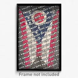 Valley City Ohio Poster (OH City Souvenir 11x17 Town Print)