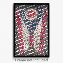 Grand River Ohio Poster (OH City Souvenir 11x17 Town Print)