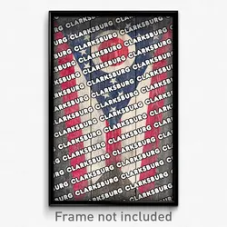 Clarksburg Ohio Poster (OH City Souvenir 11x17 Town Print)