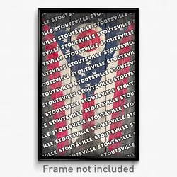 Stoutsville Ohio Poster (OH City Souvenir 11x17 Town Print)