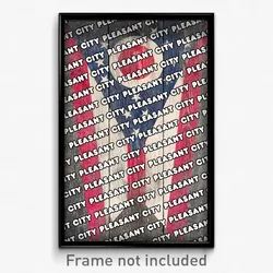 Pleasant City Ohio Poster (OH City Souvenir 11x17 Town Print)