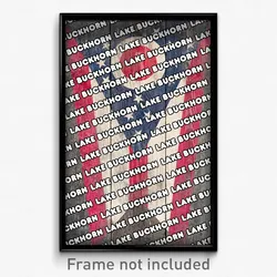Lake Buckhorn Ohio Poster (OH City Souvenir 11x17 Town Print)