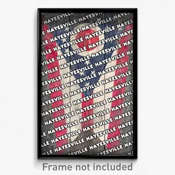 Hayesville Ohio Poster (OH City Souvenir 11x17 Town Print)
