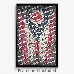 Gettysburg Ohio Poster (OH City Souvenir 11x17 Town Print)