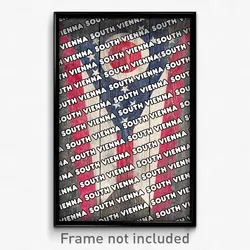 South Vienna Ohio Poster (OH City Souvenir 11x17 Town Print)