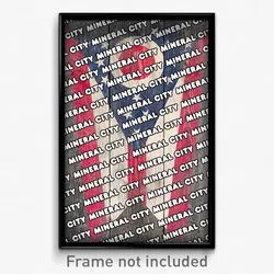 Mineral City Ohio Poster (OH City Souvenir 11x17 Town Print)