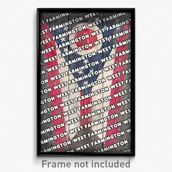 West Farmington Ohio Poster (OH City Souvenir 11x17 Town Print)