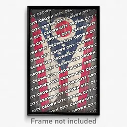 Crown City Ohio Poster (OH City Souvenir 11x17 Town Print)