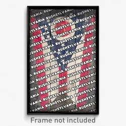 Rushsylvania Ohio Poster (OH City Souvenir 11x17 Town Print)
