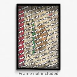 San Luis Obispo California Poster (CA City Souvenir 11x17 Town Print)