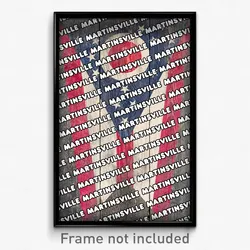 Martinsville Ohio Poster (OH City Souvenir 11x17 Town Print)