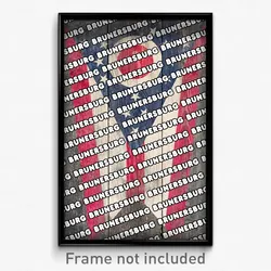 Brunersburg Ohio Poster (OH City Souvenir 11x17 Town Print)
