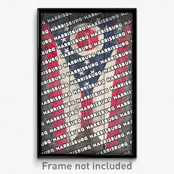 Harrisburg Ohio Poster (OH City Souvenir 11x17 Town Print)