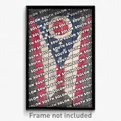South Solon Ohio Poster (OH City Souvenir 11x17 Town Print)