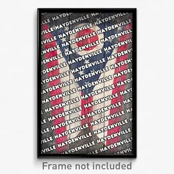 Haydenville Ohio Poster (OH City Souvenir 11x17 Town Print)