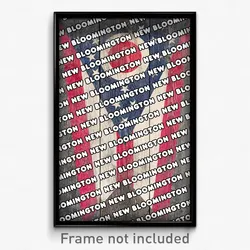 New Bloomington Ohio Poster (OH City Souvenir 11x17 Town Print)