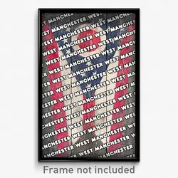 West Manchester Ohio Poster (OH City Souvenir 11x17 Town Print)