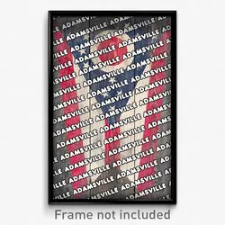 Adamsville Ohio Poster (OH City Souvenir 11x17 Town Print)