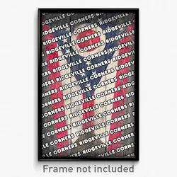 Ridgeville Corners Ohio Poster (OH City Souvenir 11x17 Town Print)