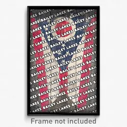 Bailey Lakes Ohio Poster (OH City Souvenir 11x17 Town Print)