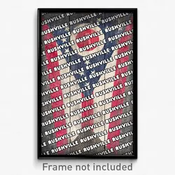 Rushville Ohio Poster (OH City Souvenir 11x17 Town Print)