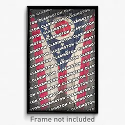 Clarington Ohio Poster (OH City Souvenir 11x17 Town Print)