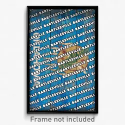 Bartlesville Oklahoma Poster (OK City Souvenir 11x17 Town Print)