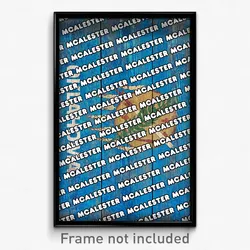 McAlester Oklahoma Poster (OK City Souvenir 11x17 Town Print)