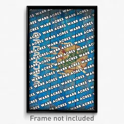 Warr Acres Oklahoma Poster (OK City Souvenir 11x17 Town Print)