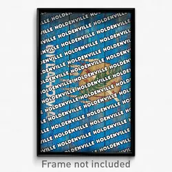 Holdenville Oklahoma Poster (OK City Souvenir 11x17 Town Print)
