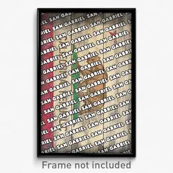 San Gabriel California Poster (CA City Souvenir 11x17 Town Print)