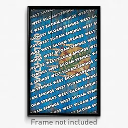 West Siloam Springs Oklahoma Poster (OK City Souvenir 11x17 Town Print)