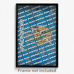 Rush Springs Oklahoma Poster (OK City Souvenir 11x17 Town Print)