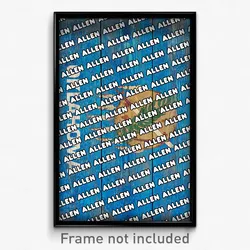 Allen Oklahoma Poster (OK City Souvenir 11x17 Town Print)