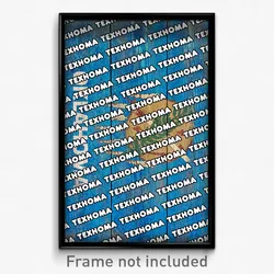 Texhoma Oklahoma Poster (OK City Souvenir 11x17 Town Print)