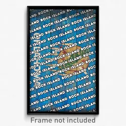 Rock Island Oklahoma Poster (OK City Souvenir 11x17 Town Print)